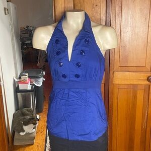 BeBop Blue Halter Top